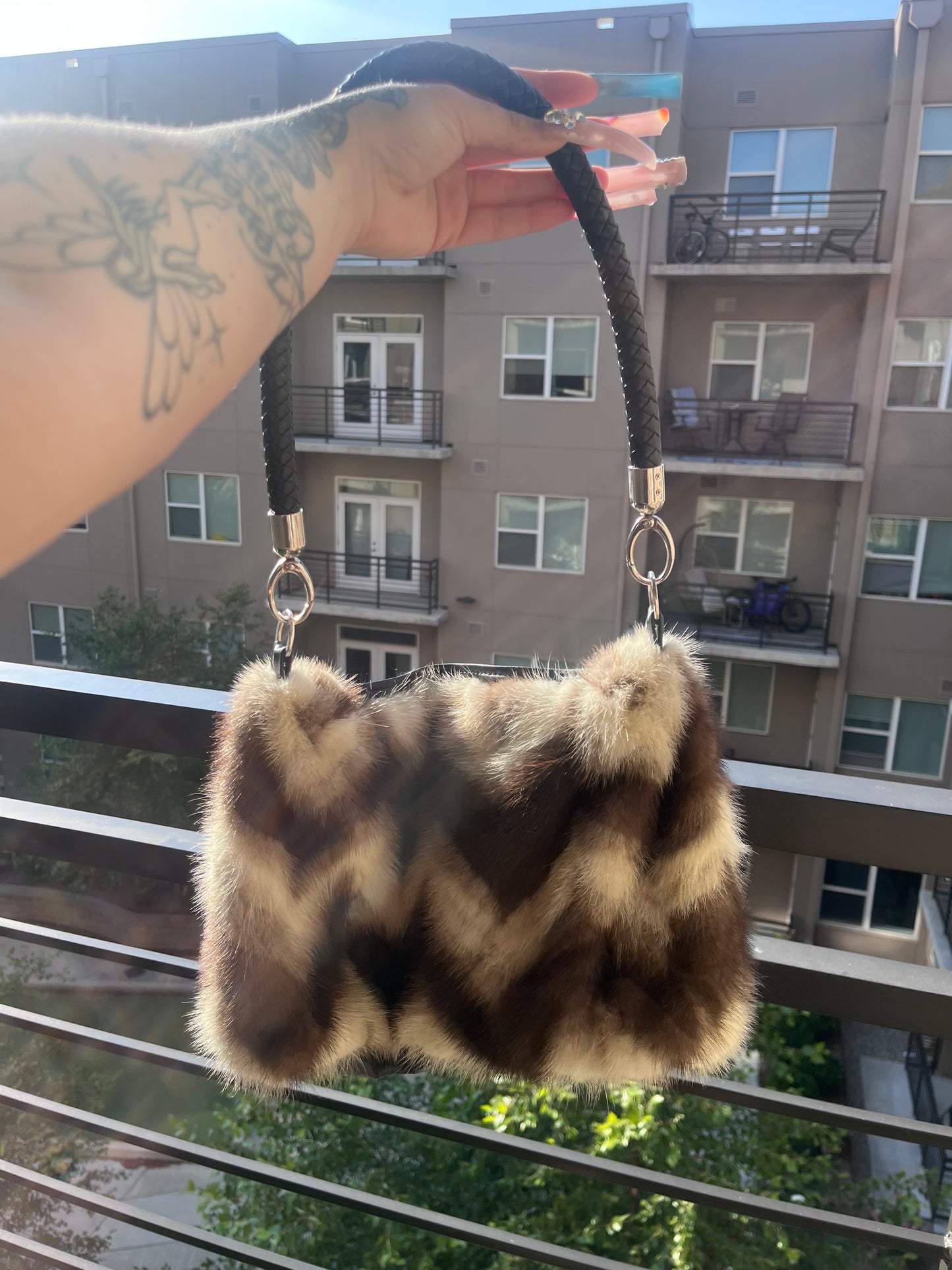 Real Mink Purse