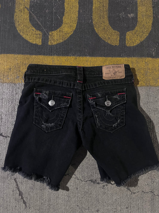 True Religion Black Shorts