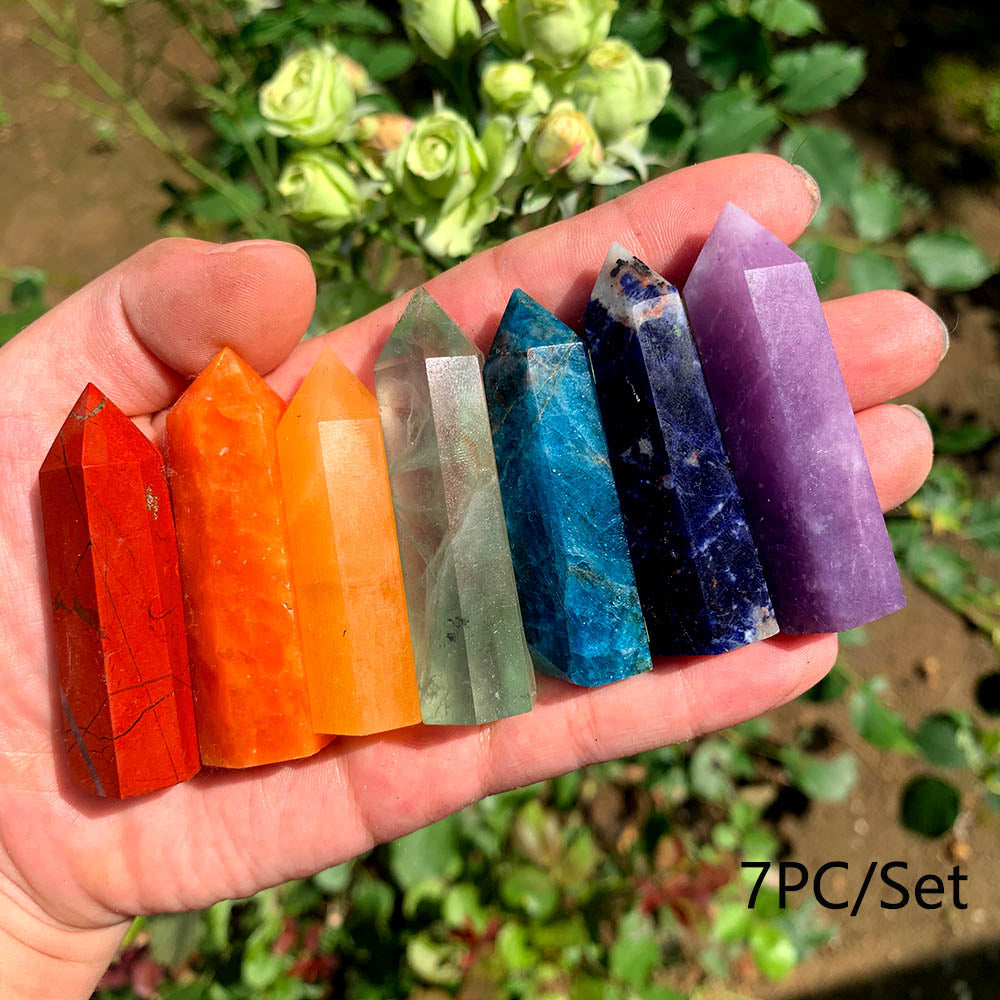 Chakra Crystal/Stone Pillar