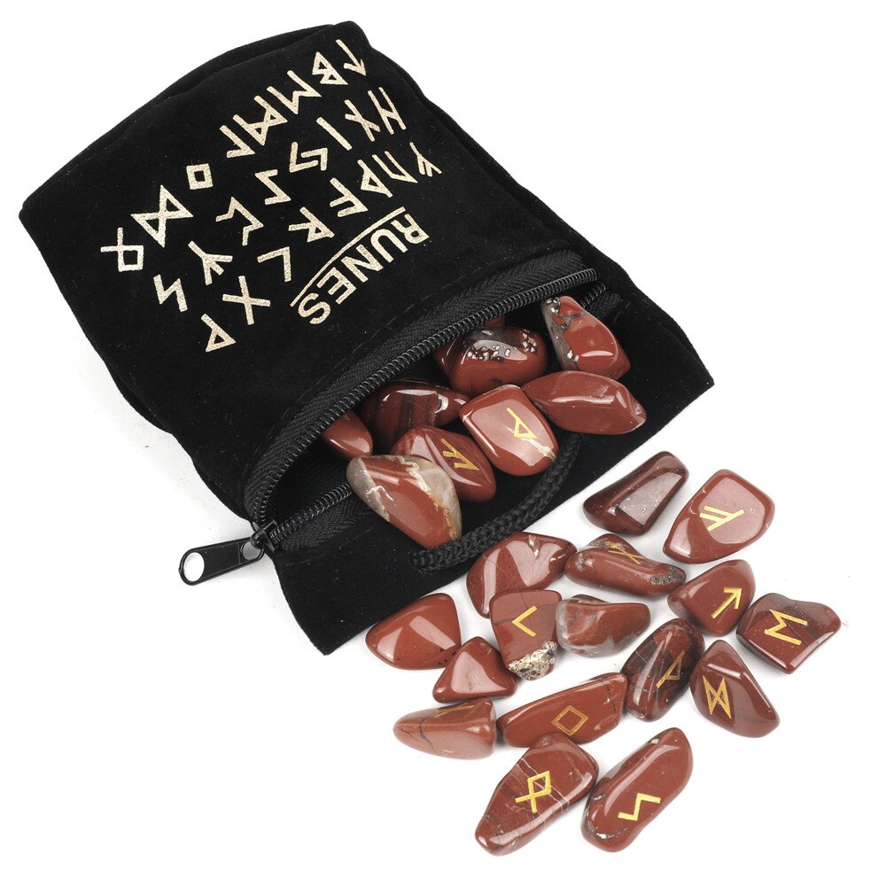 25pcs Natural Rune Energy Stones